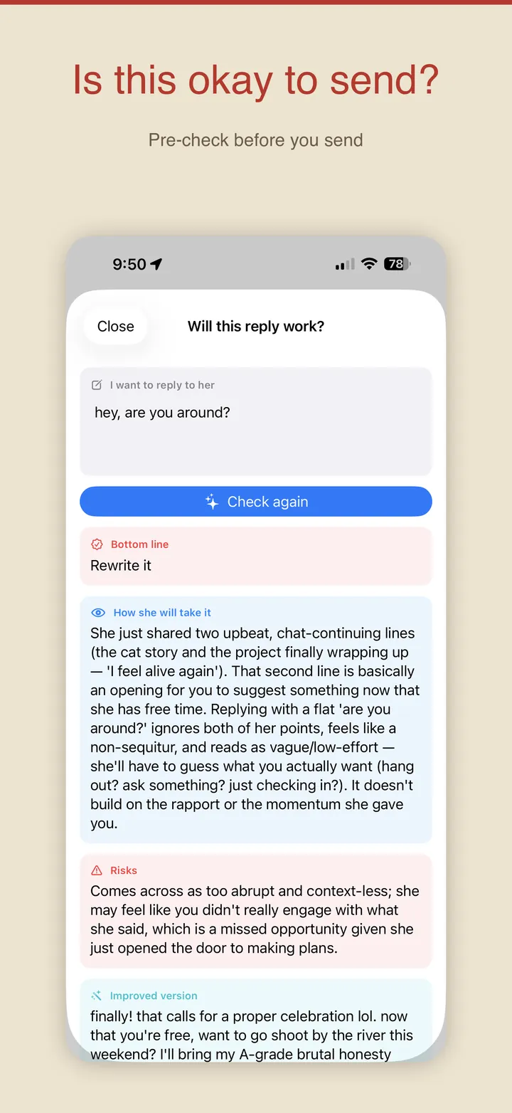 Check your draft before you send